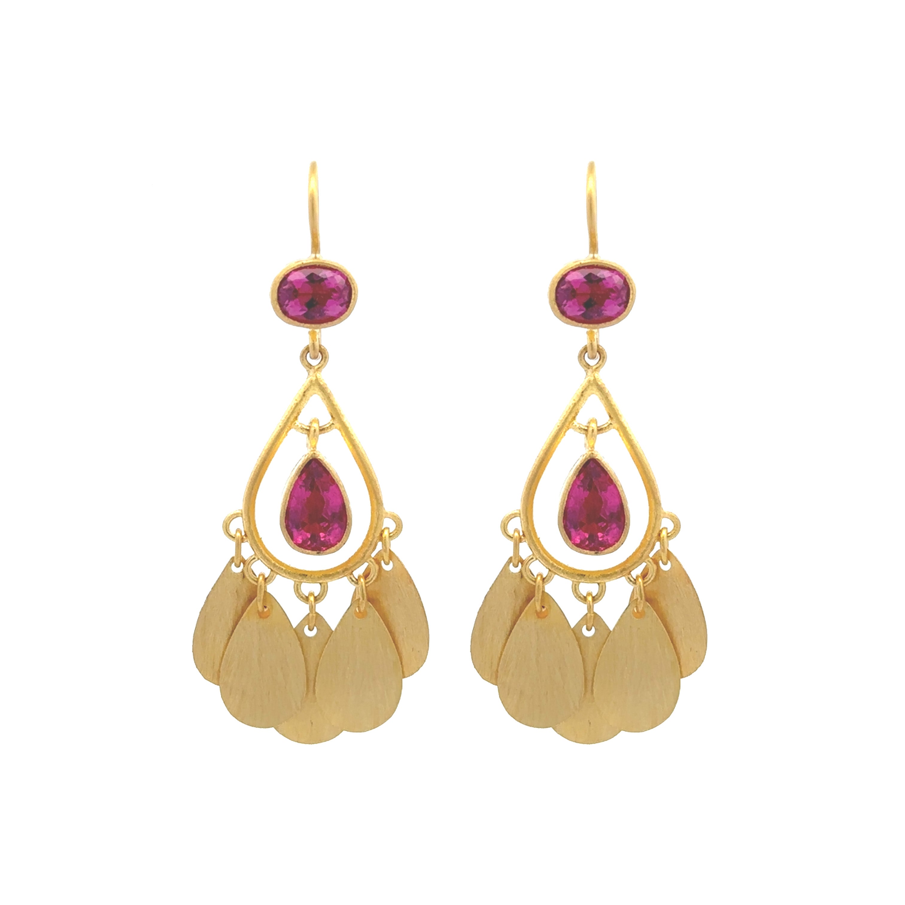 Stephanie Albertson Pink Tourmaline Chandelier Earrings - Be On Park
