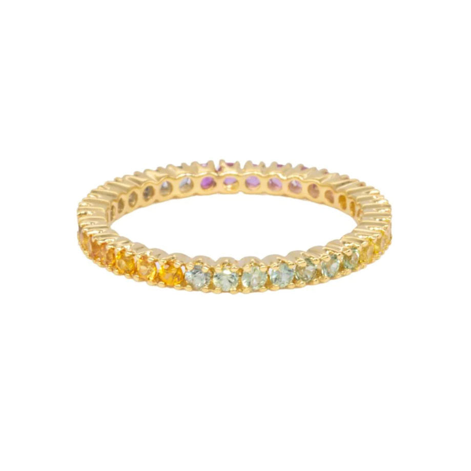Sethi Couture Rainbow Sapphire Prong Band - Be On Park