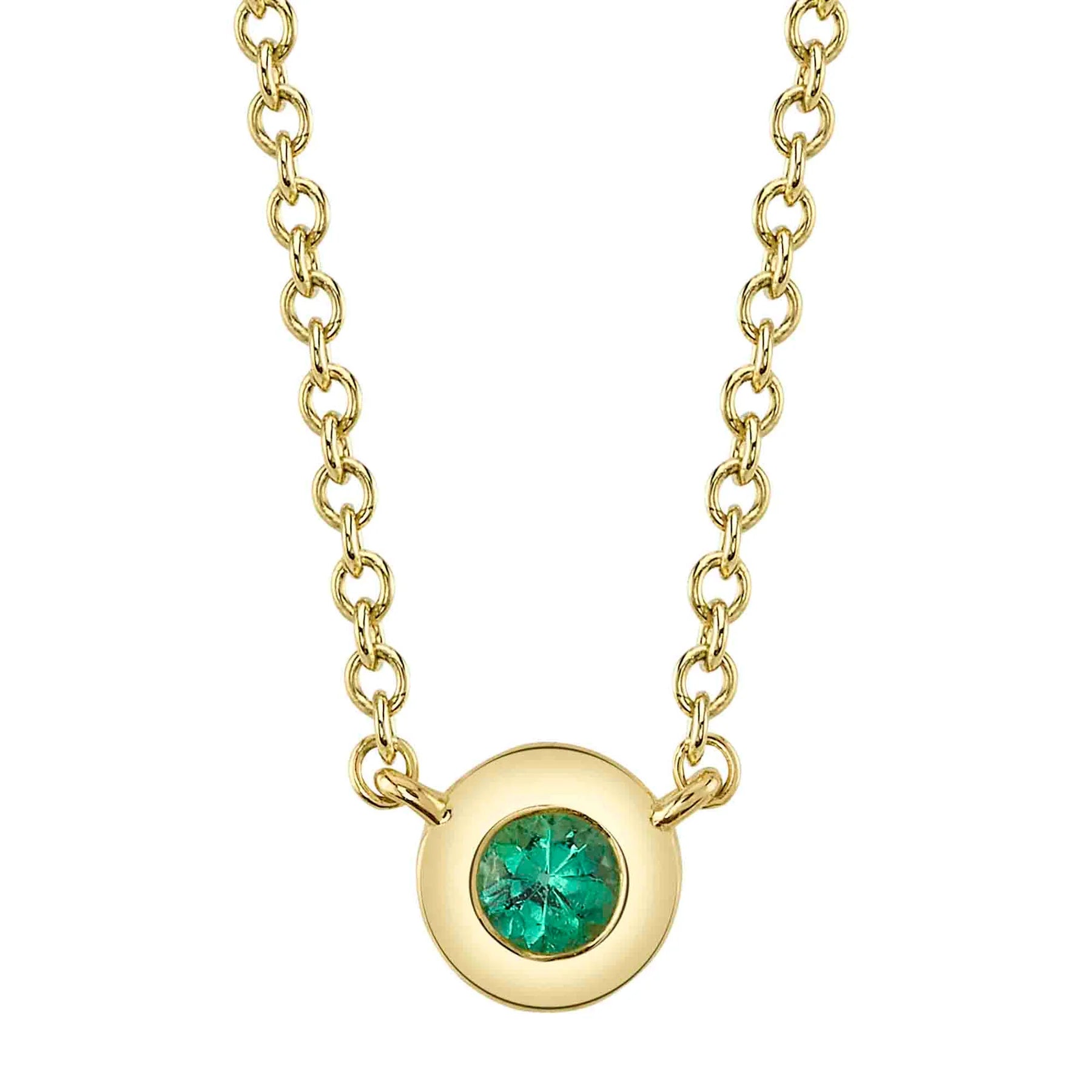Shy Creation Emerald Bezel Necklace - Be On Park