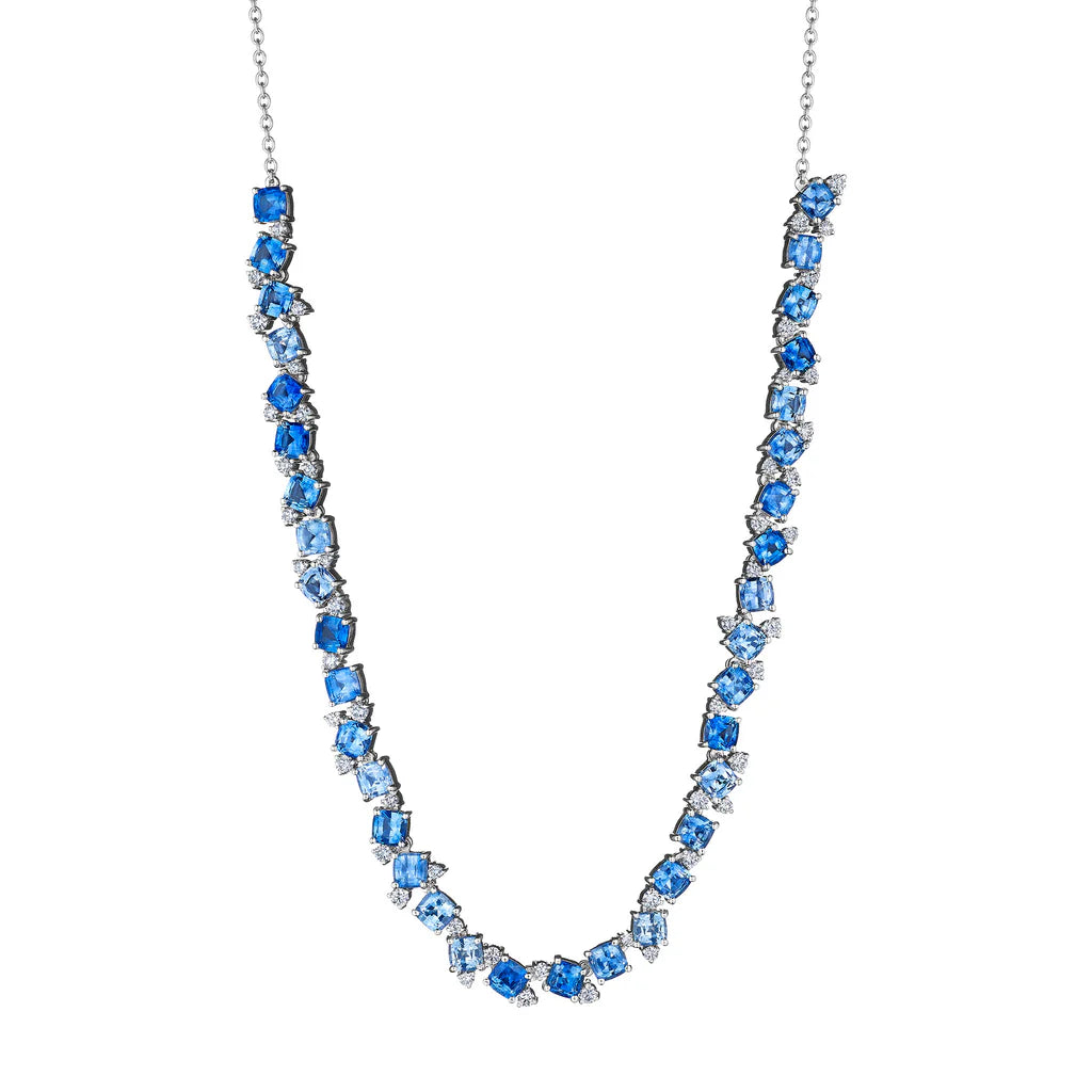 Penny Preville Blue Sapphire and Diamond Confetti Necklace - Be On Park