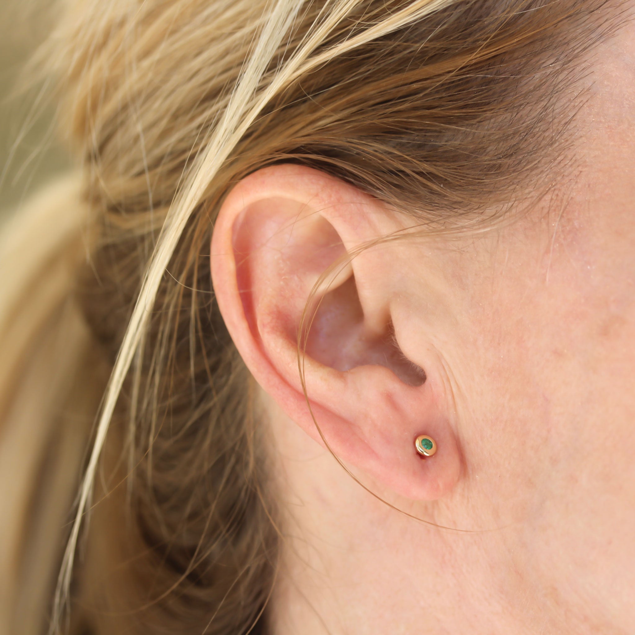 Shy Creation Emerald Bezel Stud - Be On Park
