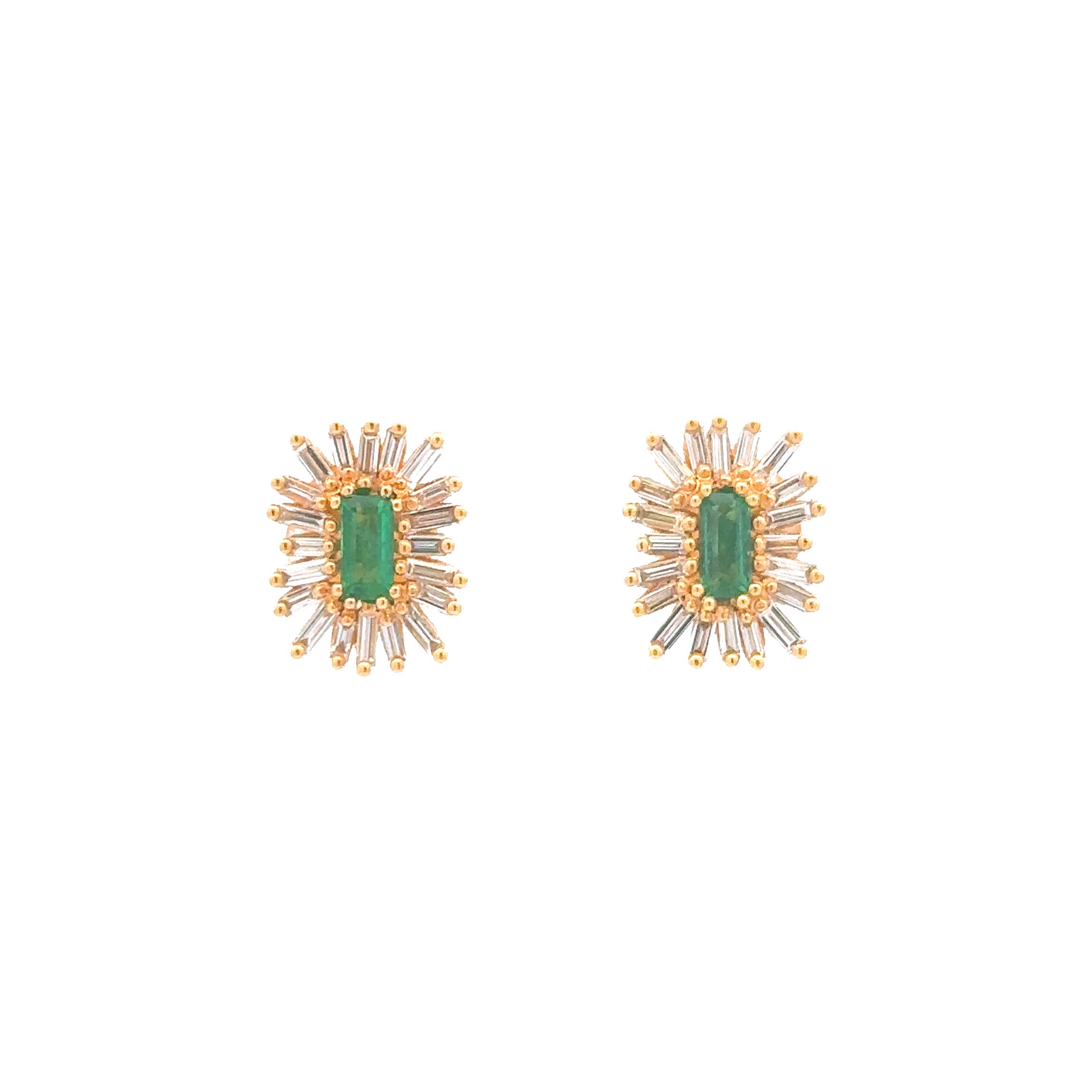 Suzanne Kalan Emerald and Diamond Earrings - Be On Park