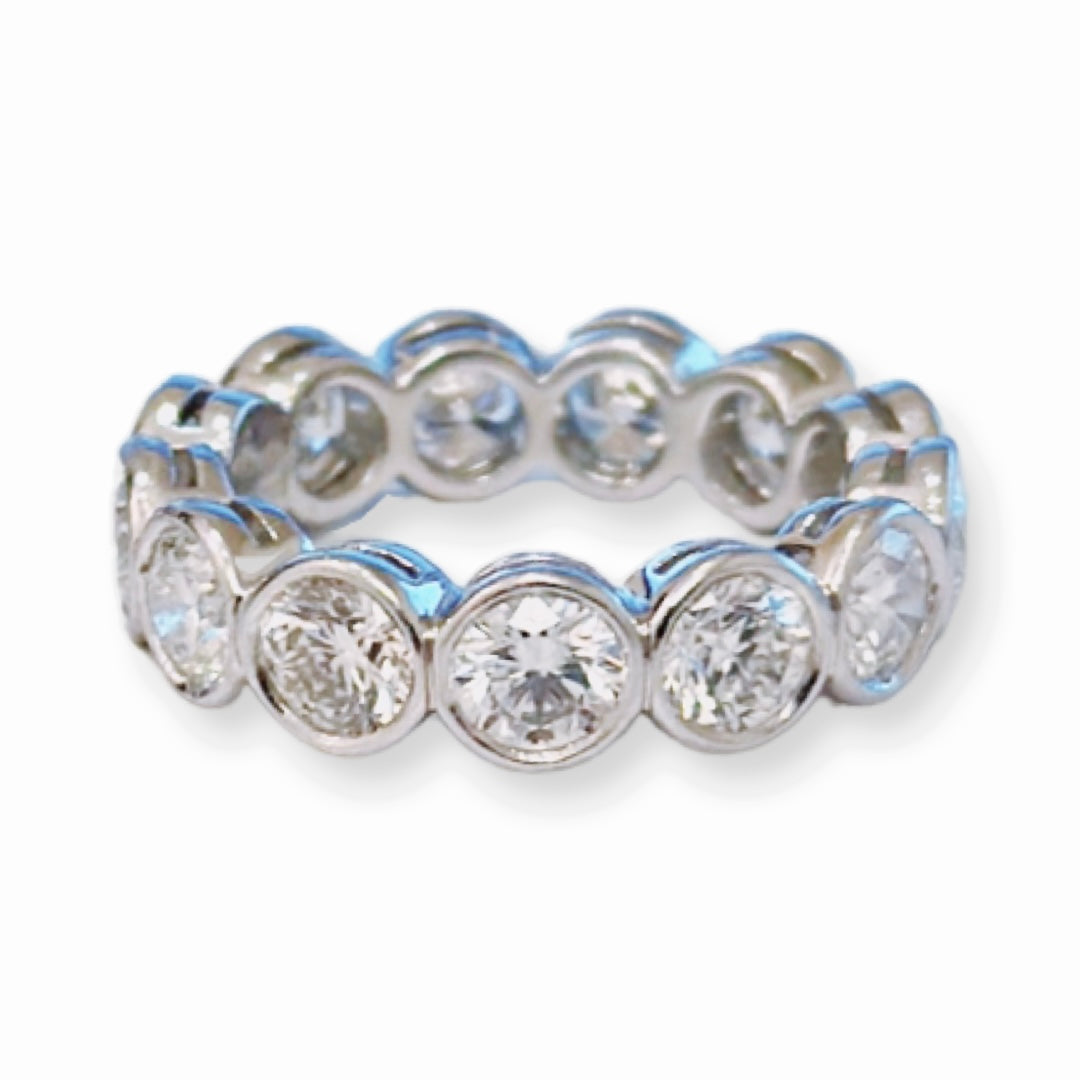 JB Star 4.01 carat round diamond bezel set eternity band - Be On Park