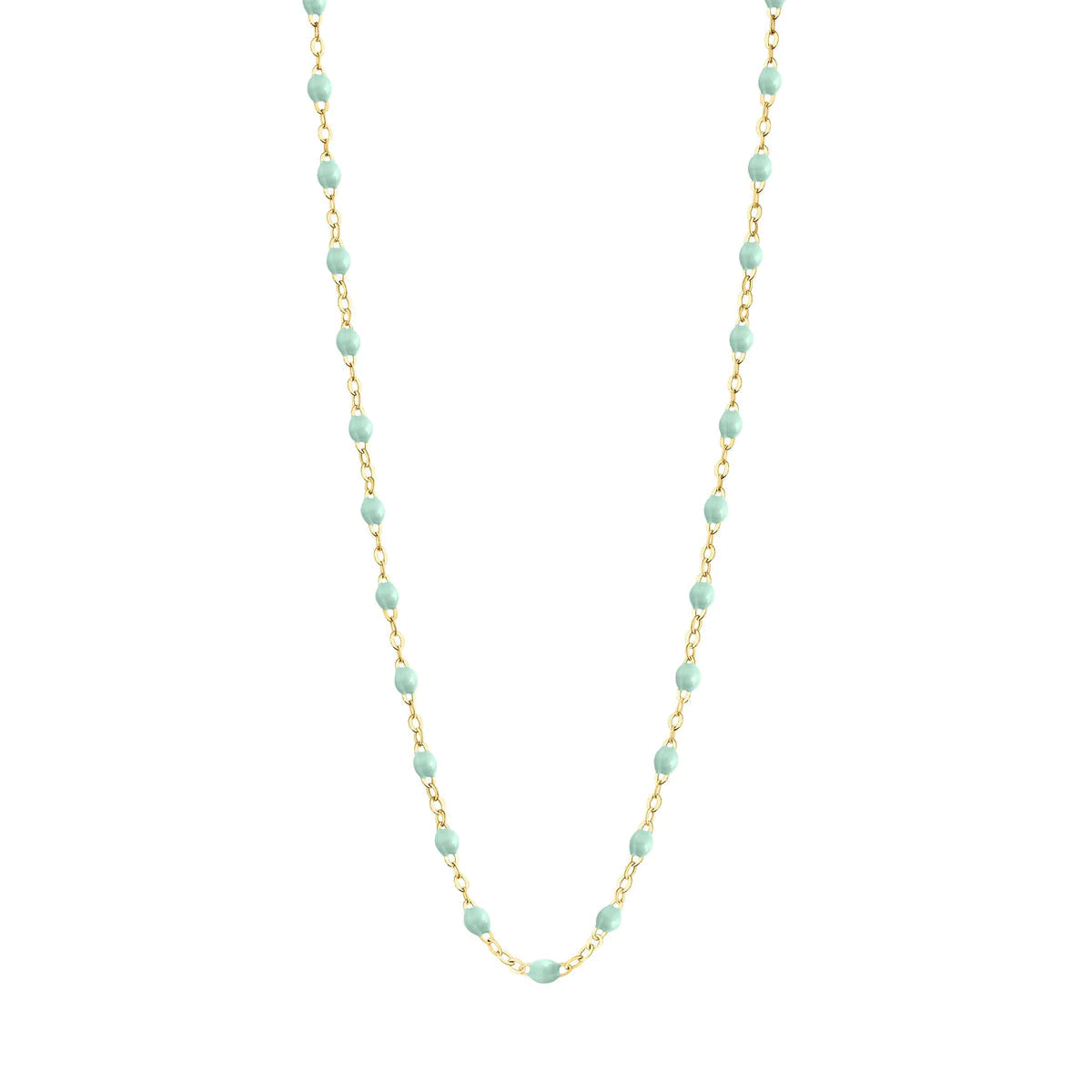 Classic Gigi Clozeau Necklace in Yellow Gold, 16.5", White - Be On Park