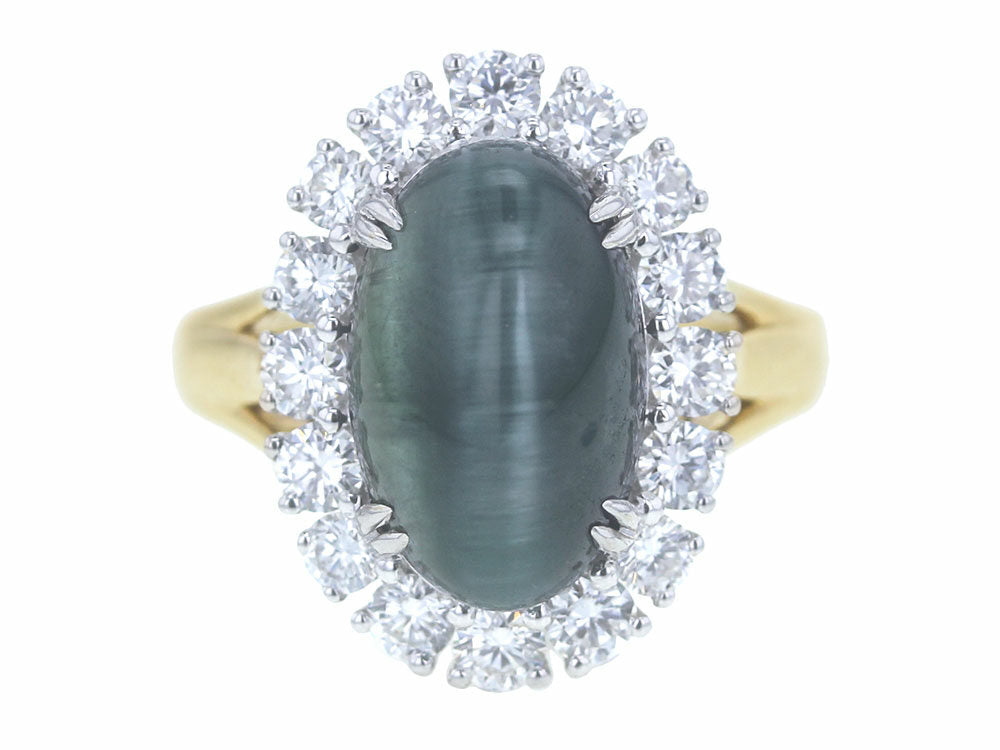 Spark cat's eye tourmaline & diamond ring - Be On Park