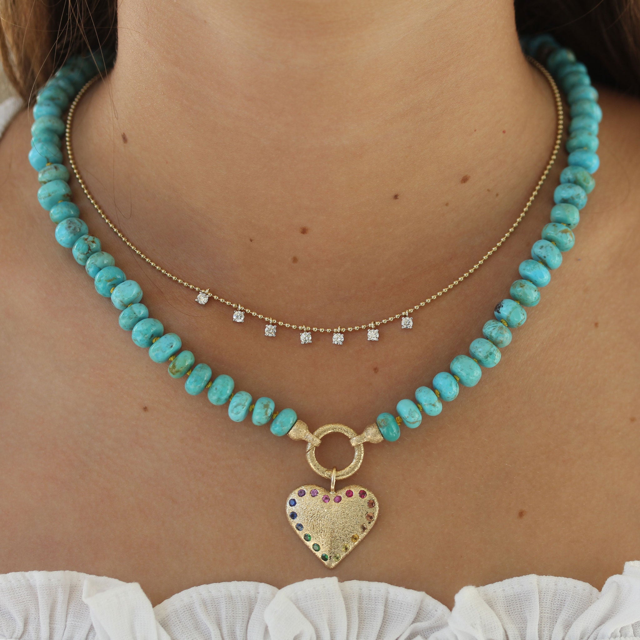 Imperfect Grace Rainbow Puffy Heart Charm - Be On Park