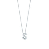 Roberto Coin 16-18" love letter diamond "S" necklace, additional letters available - Be On Park