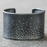 Todd Reed sterling silver white brilliant cut diamond and raw diamond cuff bracelet - Be On Park