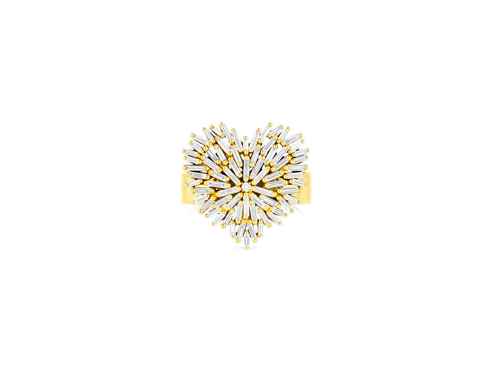 Suzanne Kalan Yellow Gold Diamond Heart Ring - Be On Park