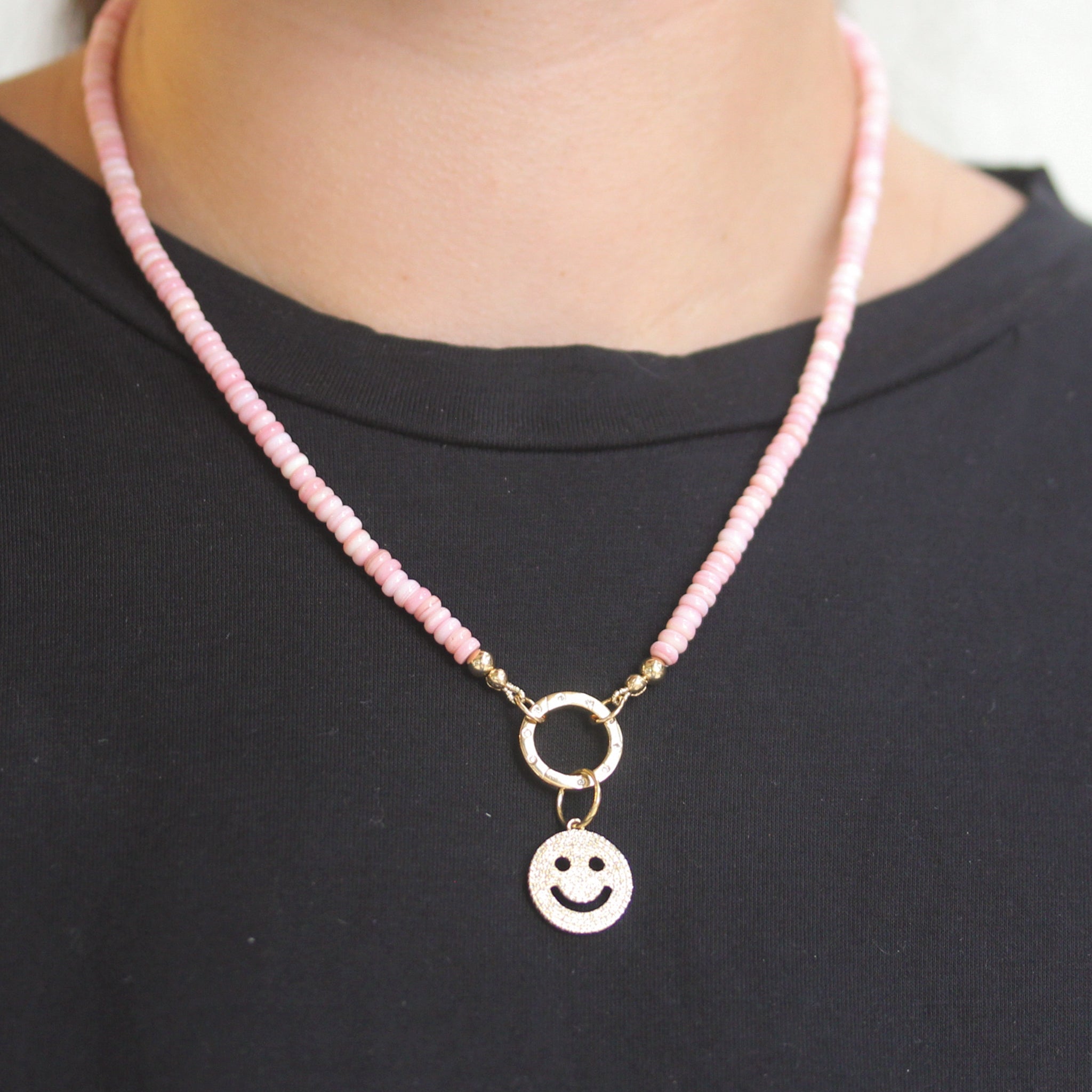 Bright Gems & Beads Diamond Smiley Pendant - Be On Park