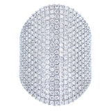 White Diamond Pave Shield Ring - Be On Park
