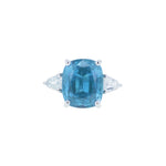 XO Blue Zircon & Shield Cut Diamond Ring - Be On Park