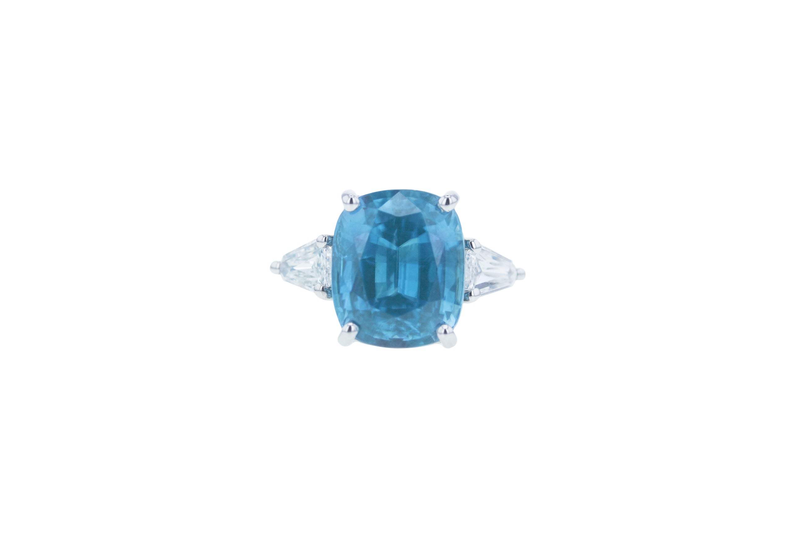 XO Blue Zircon & Shield Cut Diamond Ring - Be On Park