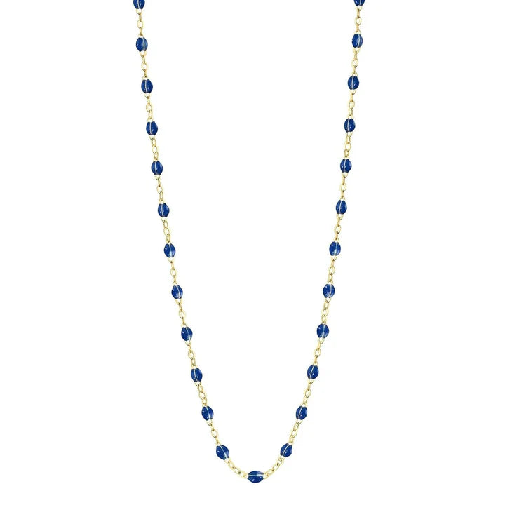 Classic Gigi Clozeau Necklace in Yellow Gold, 16.5", Lapis - Be On Park