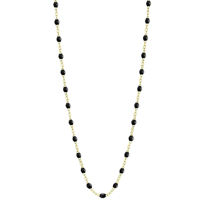 Classic Gigi Clozeau Necklace in Yellow Gold, 16.5", Black - Be On Park
