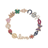 Sydney Evan rainbow gemstone icons tennis bracelet - Be On Park