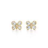 Temple St. Clair Piccola Luna Butterfly Post Earrings with Blue Moonstone and Diamond - Be On Park