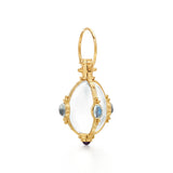 Temple St. Clair Medium Blue Moon Amulet with Natural Rock Crystal, Blue Moonstone, and Tanzanite - Be On Park