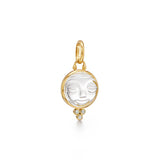 Temple St. Clair Natural Rock Crystal Moonface Pendant with Diamonds - Be On Park