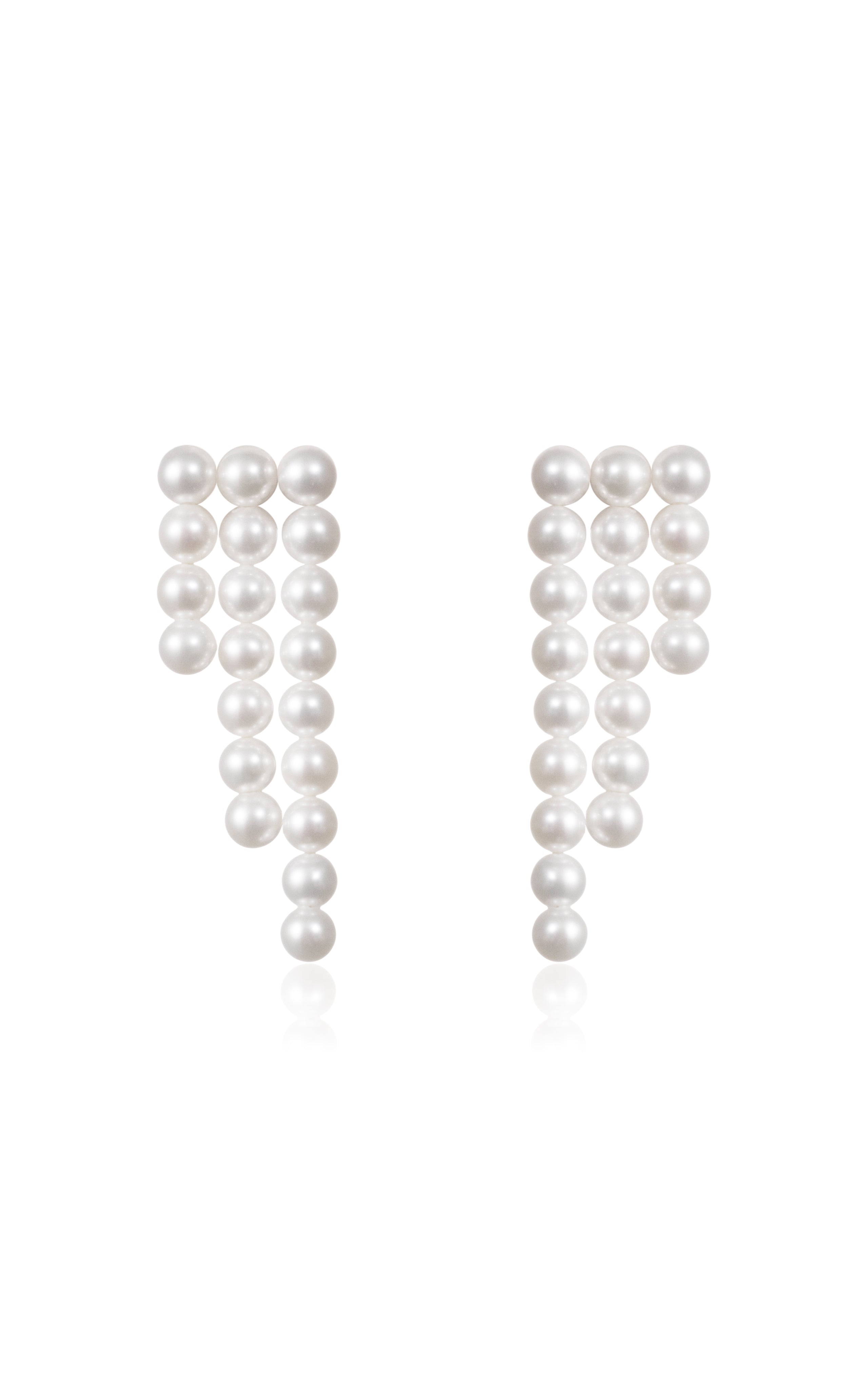 Sophie Bille Brahe La Valse Trois Temps Freshwater Pearl Strand Drop Earrings - Be On Park