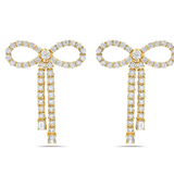 Gemma Couture Small Diamond Bow Earrings - Be On Park
