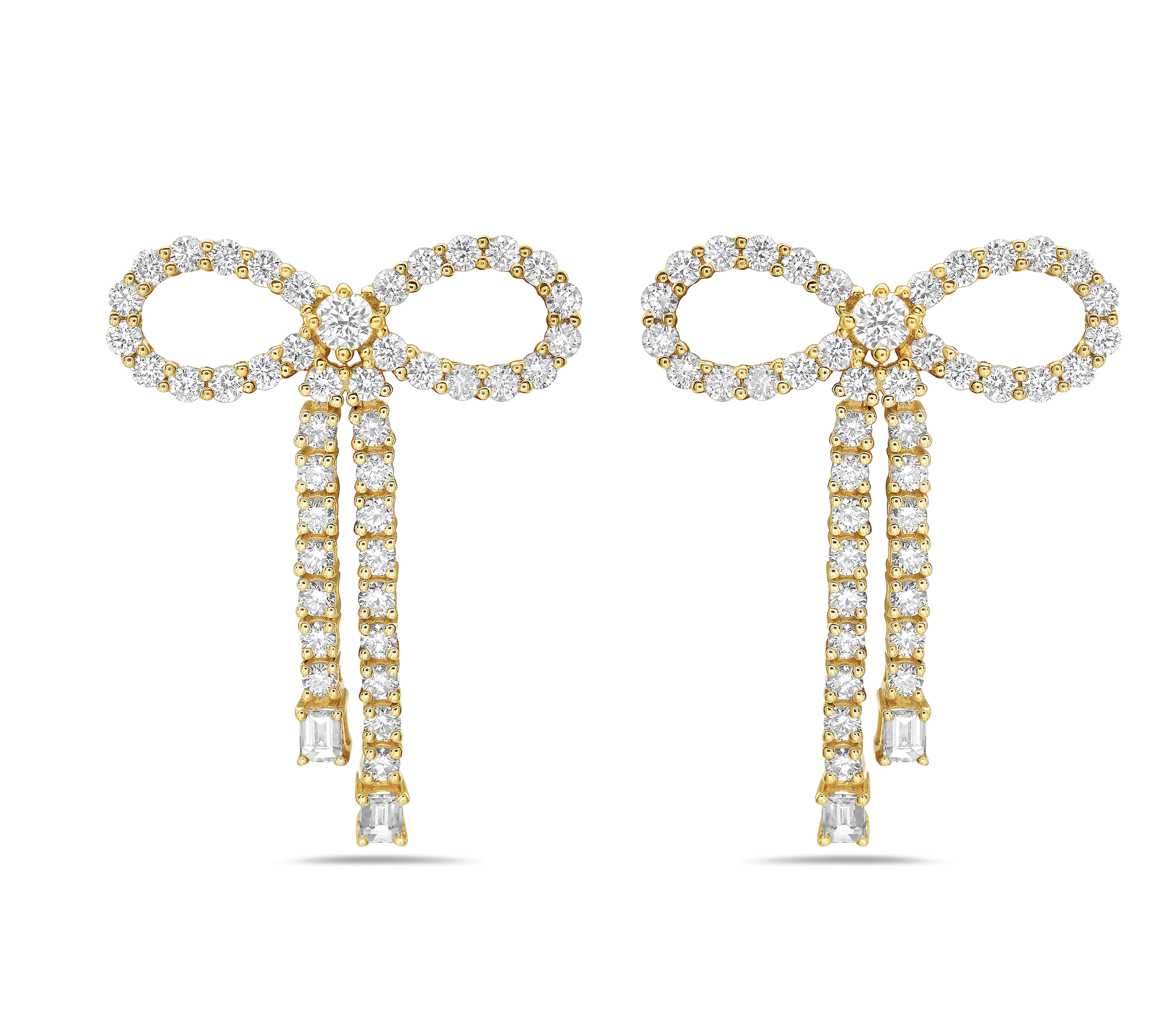 Gemma Couture Small Diamond Bow Earrings - Be On Park