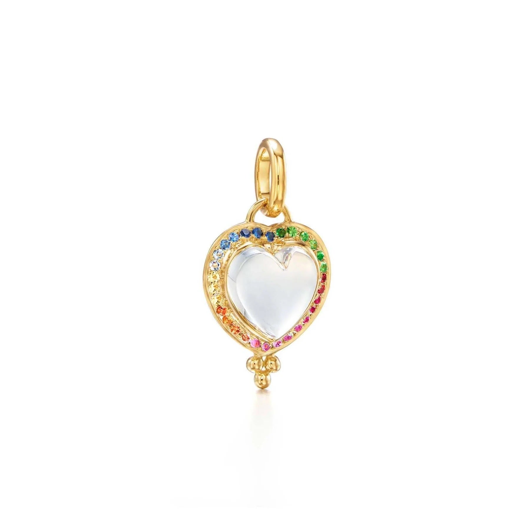Temple St Clair Multicolored Rainbow Rock Crystal Heart Pendant - Be On Park