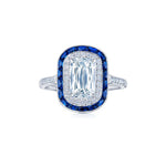 Kwiat Ashoka Diamond Engagement Ring with Diamond and Sapphire Halo - Be On Park