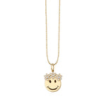Sydney Evan Flower Power Happy Face Charm Necklace - Be On Park