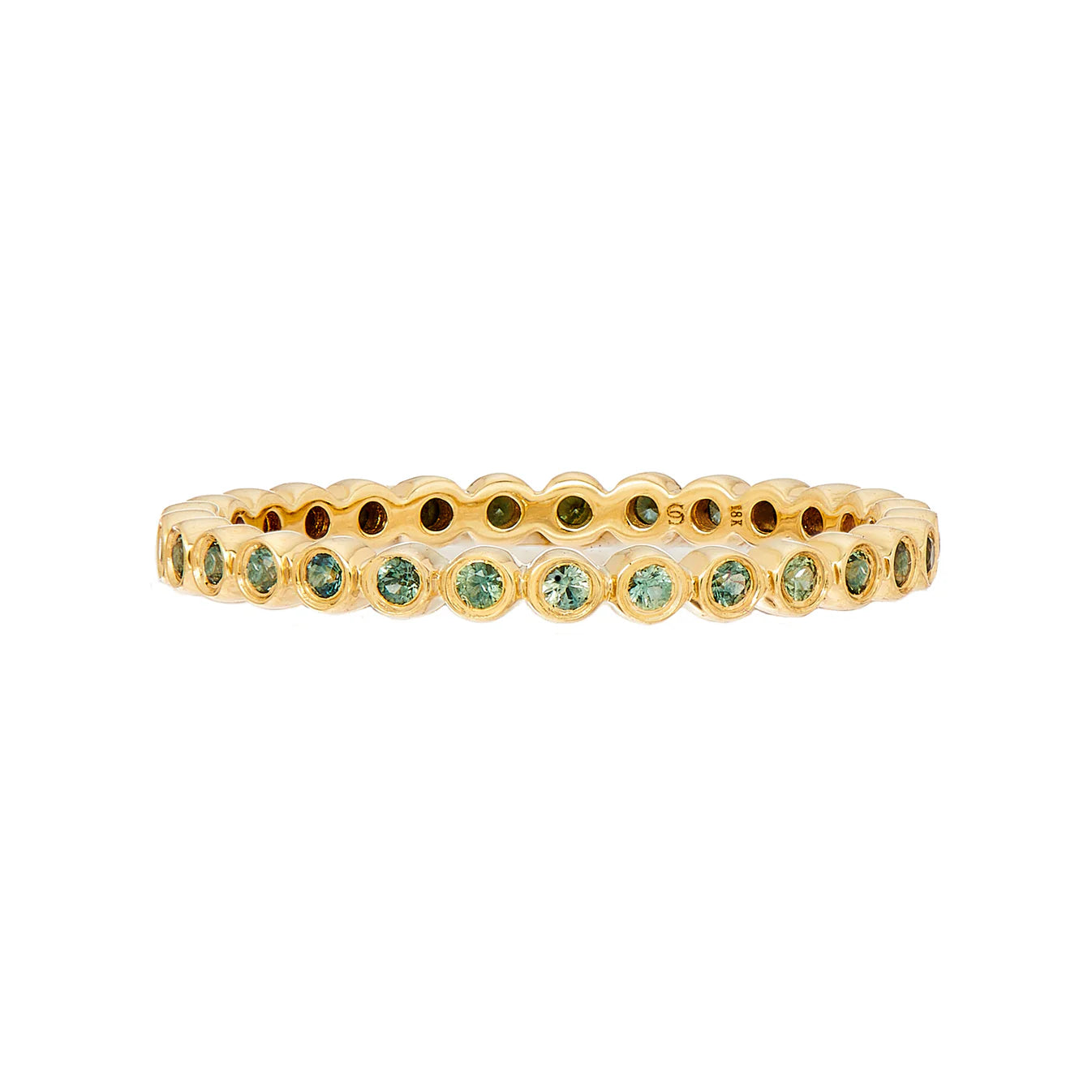 Sethi Couture Green Sapphire Mini Bezel Band - Be On Park