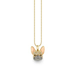 Sydney Evan French Bulldog Charm Necklace with White and Black Diamond - Be On Park