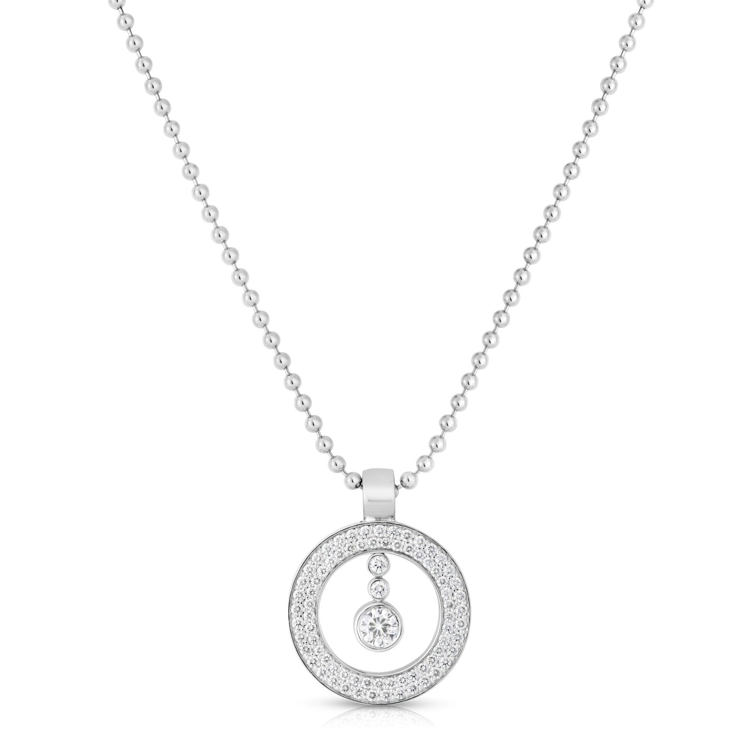 Roberto Coin Pave Diamond Baby O Necklace - Be On Park