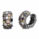 Paul Morelli Wide Confetti Snap Hoop Earrings with Multi Colored Diamond