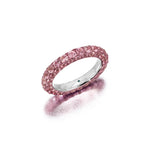Graziela 3-Sided Pink Sapphire Pink Rhodium Band