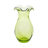 Hibiscus Glass Vertical Fluted Small Vase | Green - Be On Park