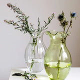 Hibiscus Glass Vertical Fluted Small Vase | Green - Be On Park