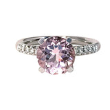 Jane Taylor morganite solitaire diamond ring - Be On Park