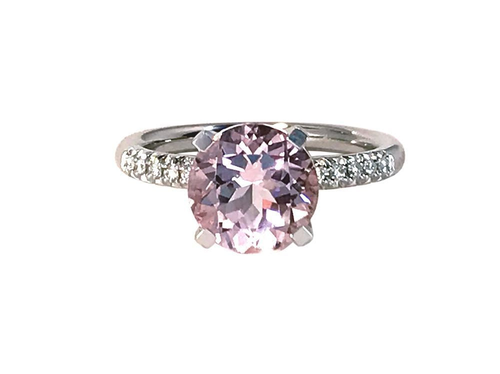 Jane Taylor morganite solitaire diamond ring - Be On Park