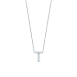 Roberto Coin 16-18" love letter diamond "T" necklace, additional letters available - Be On Park