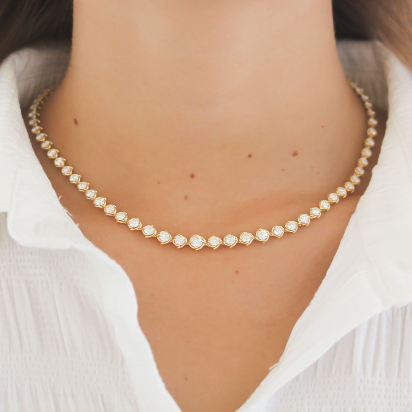 A. Link Graduated Diamond Necklace - Be On Park