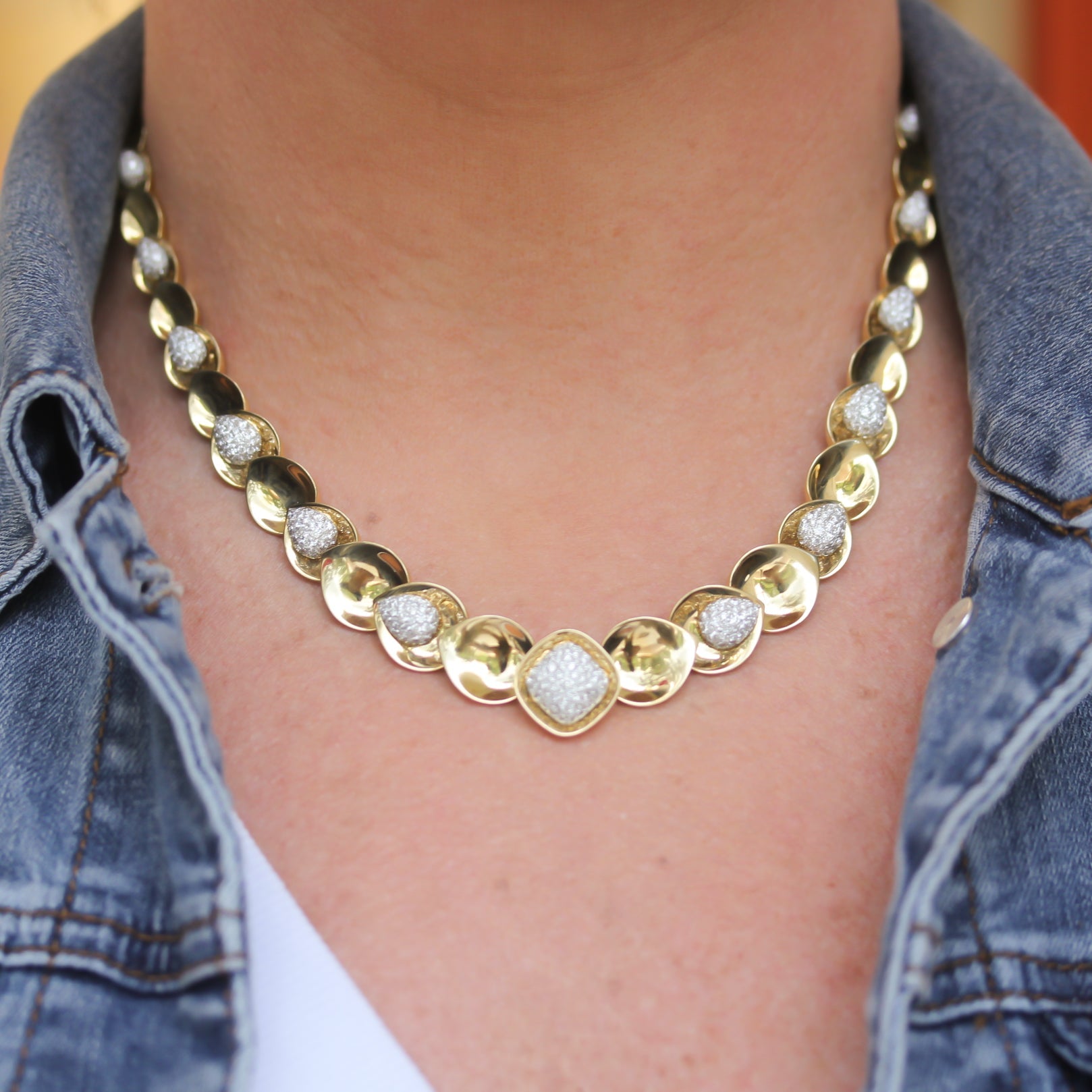 Sutra Jewels Kasmir Necklace with Diamond - Be On Park