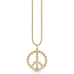 Sydney Evan Diamond Daisy Peace Sign Charm Necklace - Be On Park