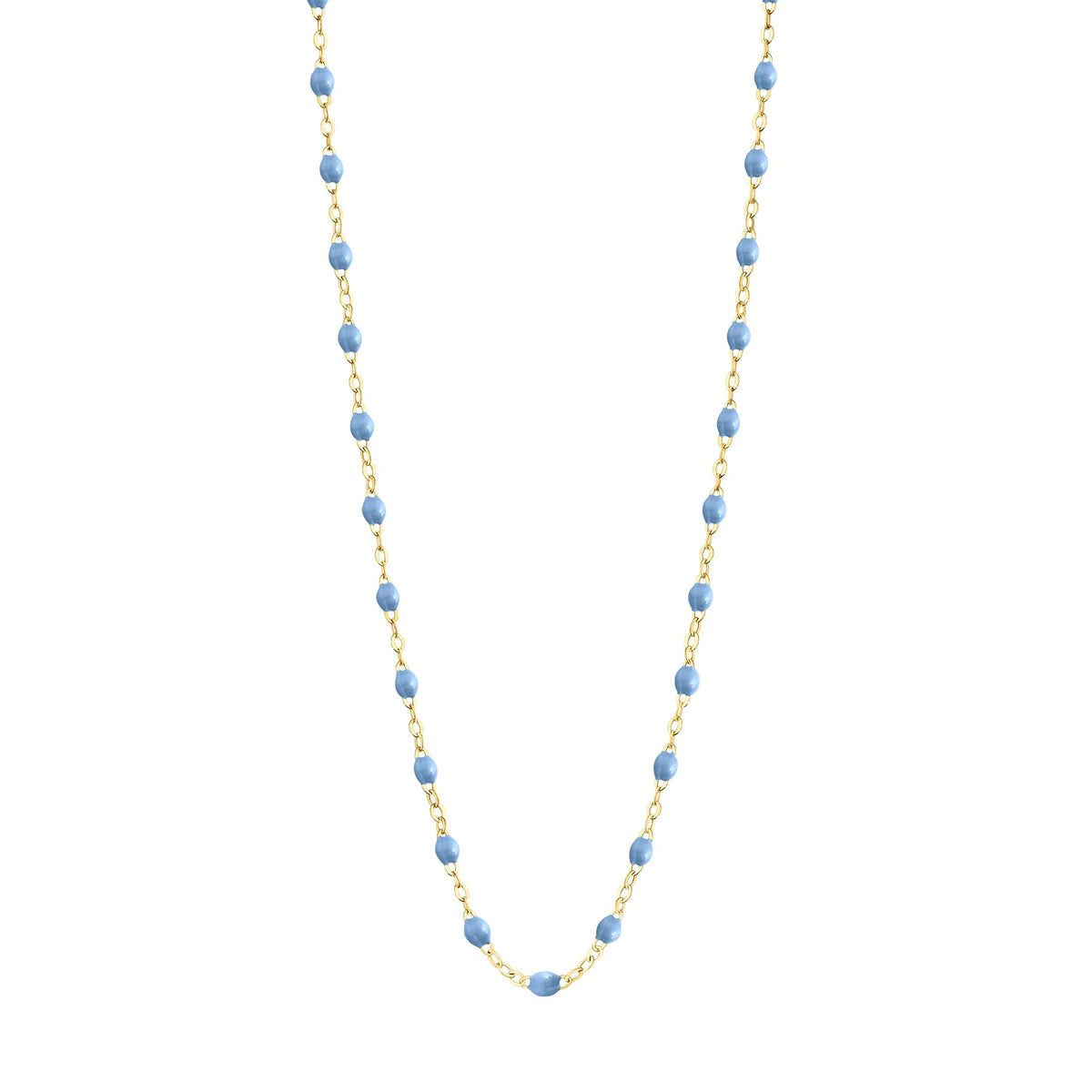 Classic Gigi Clozeau Necklace in Yellow Gold, 16.5", White - Be On Park