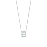 Roberto Coin 16-18" love letter diamond "B" necklace, additional letters available - Be On Park