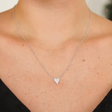 Shy Creation Mini Pave Diamond Heart Necklace - Be On Park