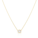 Roberto Coin Oval Diamond Pendant Necklace - Be On Park