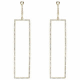 Dilamani diamond rectangular drop earrings - Be On Park