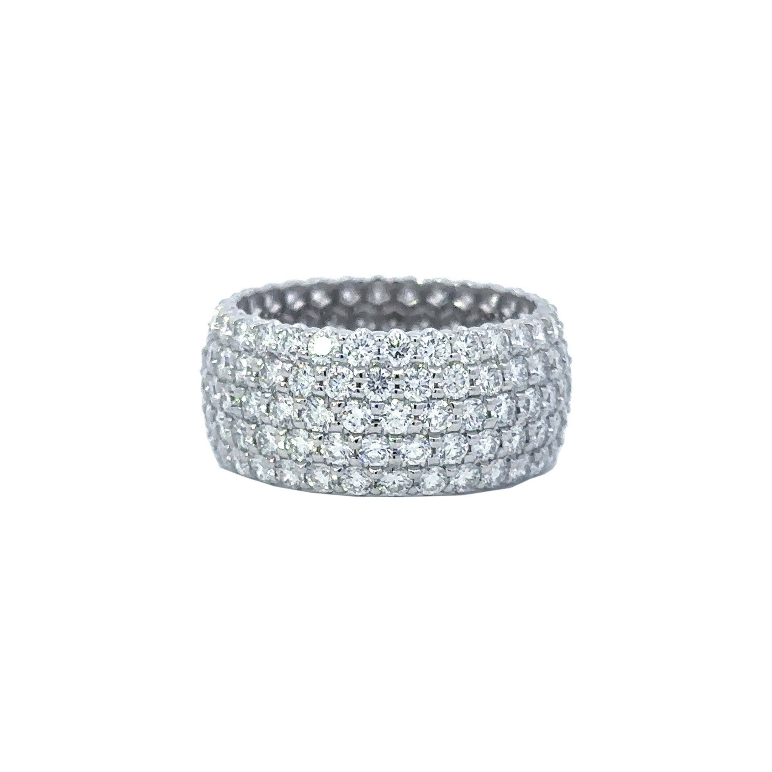 American Jewelry Designs Five Row Diamond Eternity Band - Be On Park