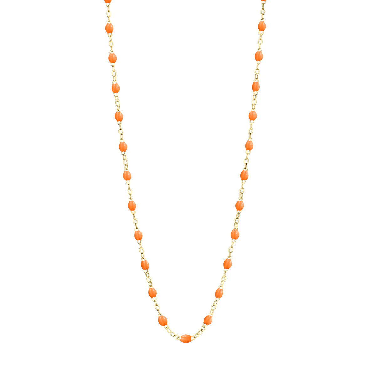 Classic Gigi Clozeau Necklace in Yellow Gold, 16.5", White - Be On Park