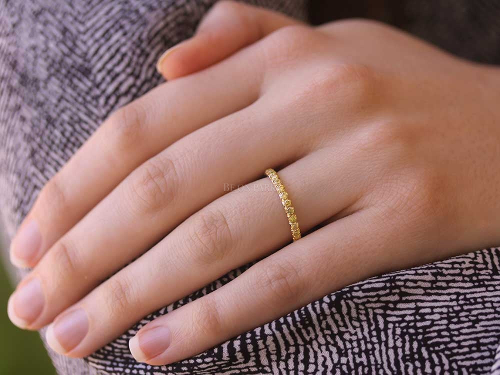 JB Star fancy yellow diamond band - Be On Park